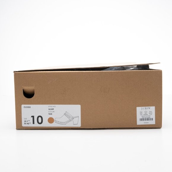 NEW J. CREW Clogs in Tan faux suede BJ249 $158 size 10 - Picture 11 of 13